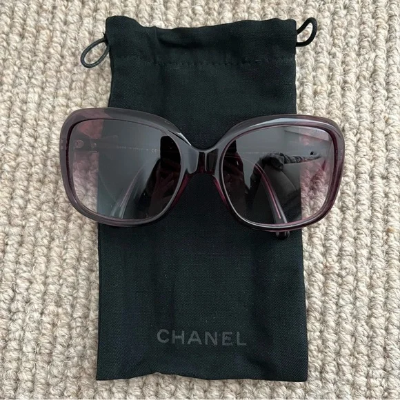 Chanel Acetate CC Bow Sunglasses 5171 Purple - Picture 2 of 10